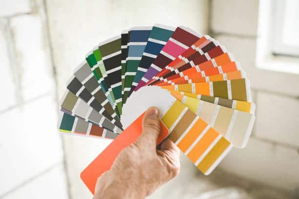 Color palette samples used for fabric color selection.