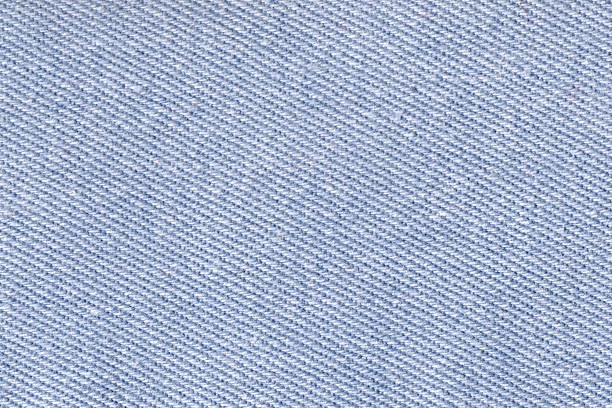 Close-up of light blue woven fabric texture.
